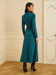 Love & Roses Petite Ponte Contrast Midi Dress - صورة 3 من 4