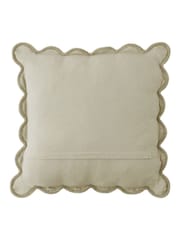 Laura Ashley Dove Grey Scalloped Cushion - Image 4 of 5