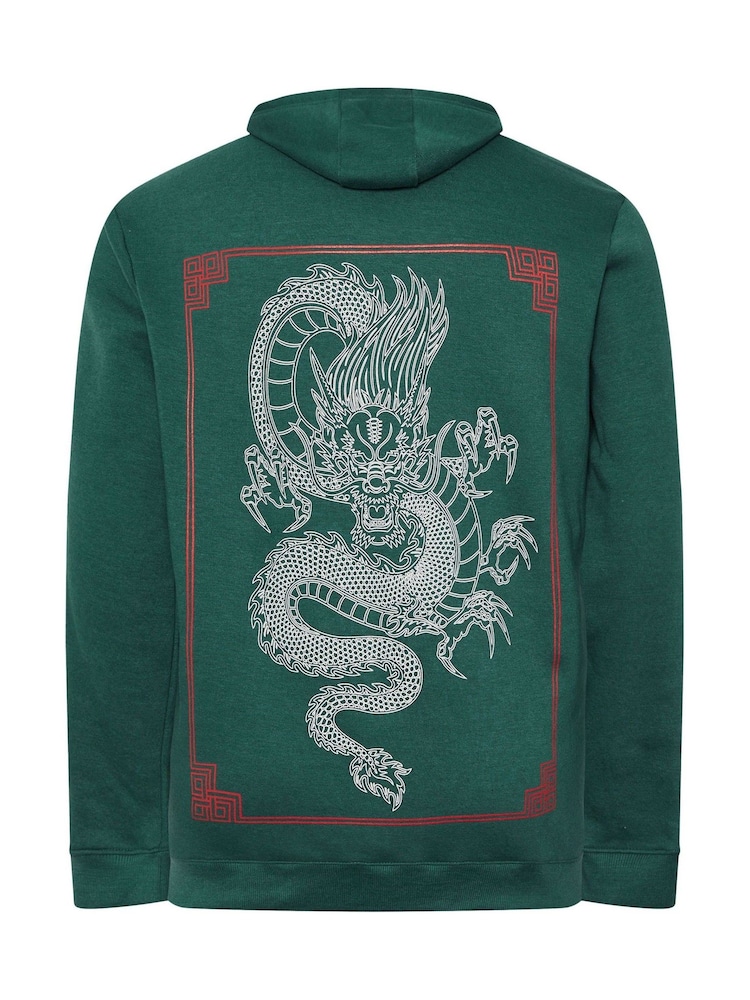 BadRhino Big & Tall Green Dragon Graphic Hoodie - Image 6 of 6 BadRhino Big & Tall Green Dragon Graphic Hoodie - Image 6 of 6