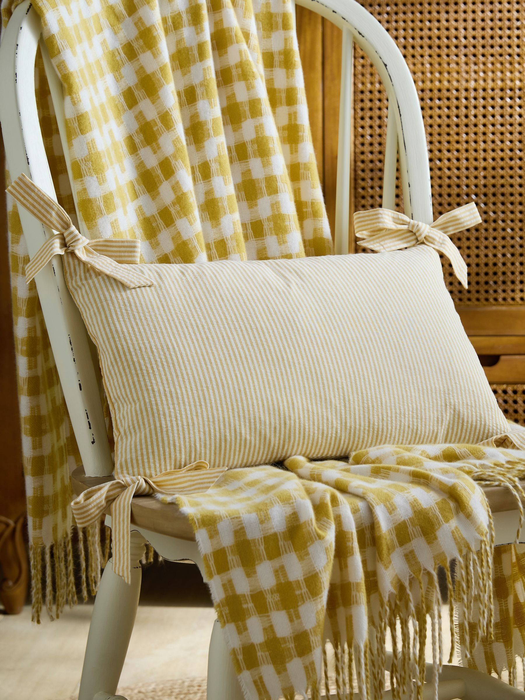 Cuscino Per Chaise Longue Esterno Blazing Needles 182x61 Cm | Righe Pine Valley | Con Lacci Fissaggio | Imbottito