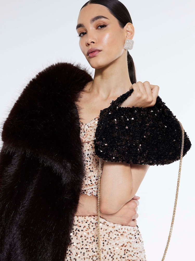 River Island Sequin Grab Clutch - صورة 1 من 6 River Island Sequin Grab Clutch - صورة 1 من 6