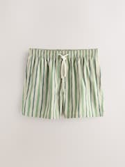Green Signature Stripe Print Swim Shorts With Italian Fabric - Image 6 of 8