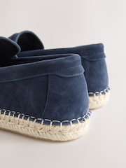 Navy Suede Espadrille Loafers - Image 4 of 5