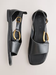 Black Forever Comfort® Hardware Sandals - Image 1 of 5