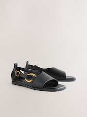 Black Forever Comfort® Hardware Sandals - Image 2 of 5