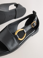 Black Forever Comfort® Hardware Sandals - Image 4 of 5