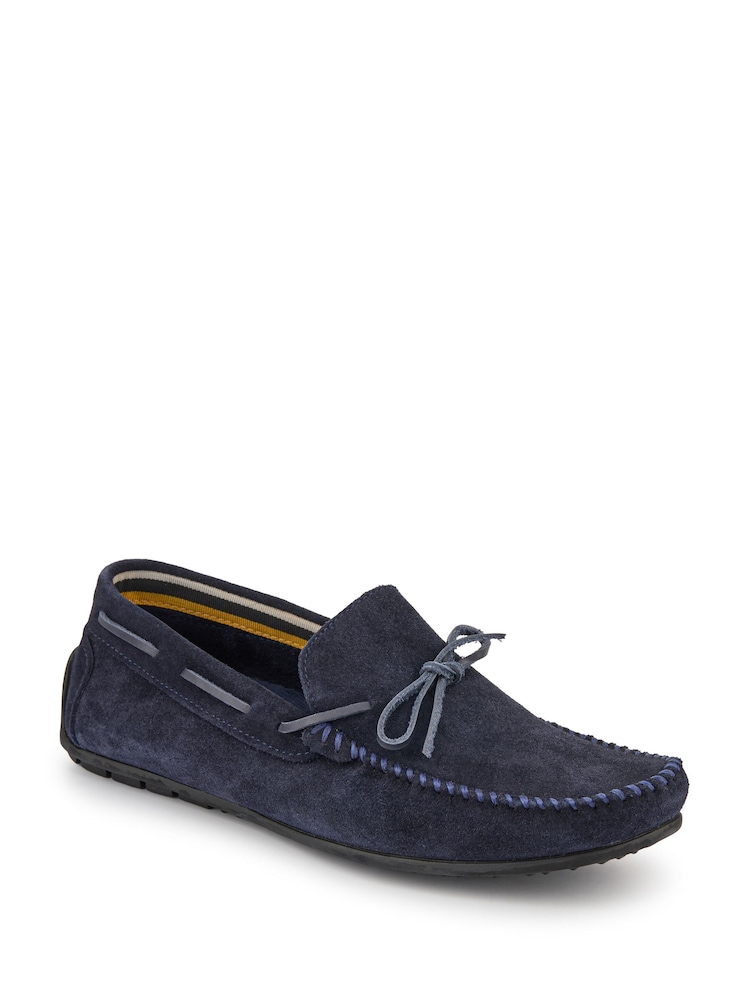 Jones Bootmaker Blue Zeke Leather Full Slippers - Image 2 of 5 Jones Bootmaker Blue Zeke Leather Full Slippers - Image 2 of 5