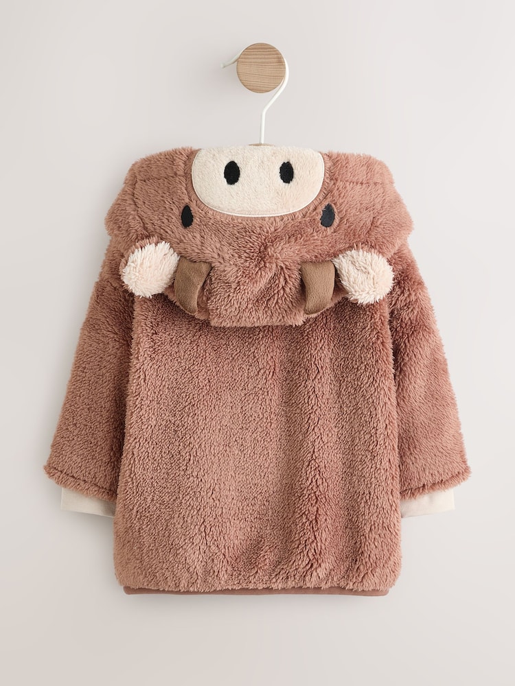 Brown Hamish Hooded Baby Fleece Jacket (0mths-2yrs) - Image 1 of 7