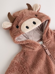 Brown Hamish Hooded Baby Fleece Jacket (0mths-2yrs) - Image 4 of 7