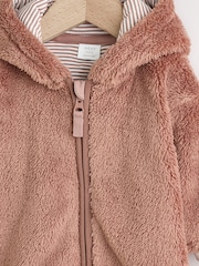 Brown Hamish Hooded Baby Fleece Jacket (0mths-2yrs) - Image 6 of 7