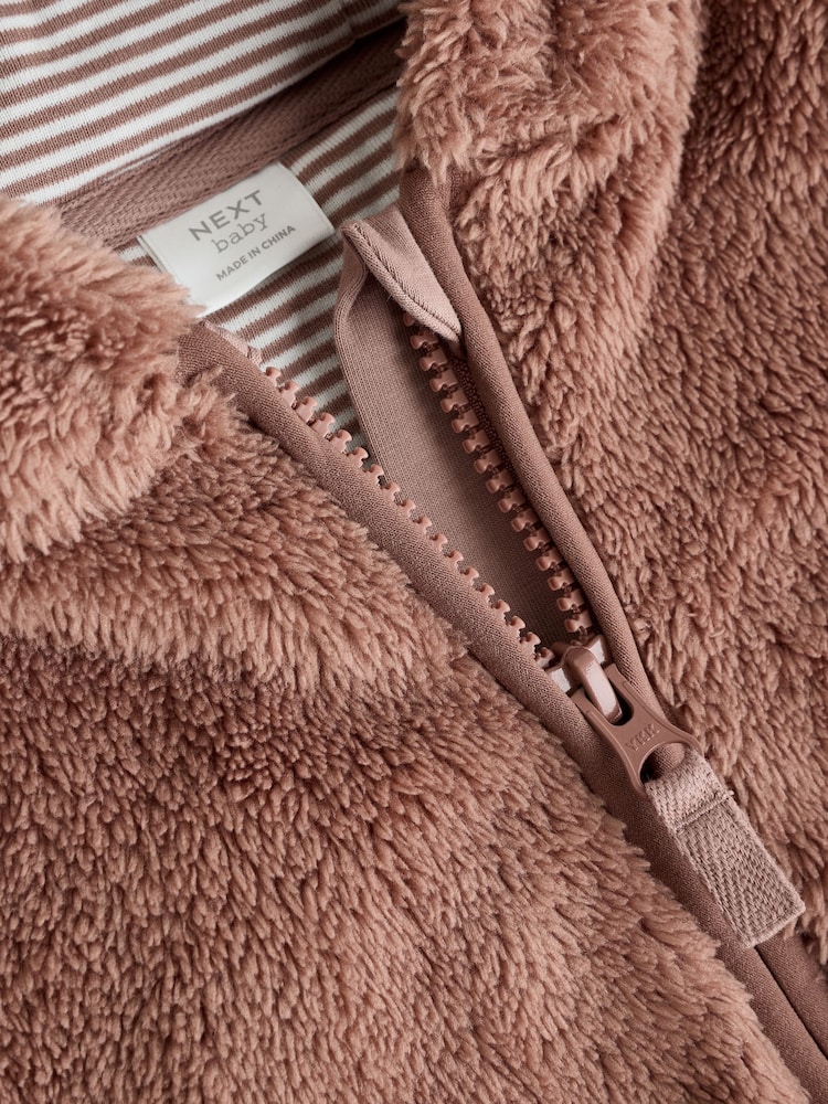 Brown Hamish Hooded Baby Fleece Jacket (0mths-2yrs) - Image 7 of 7