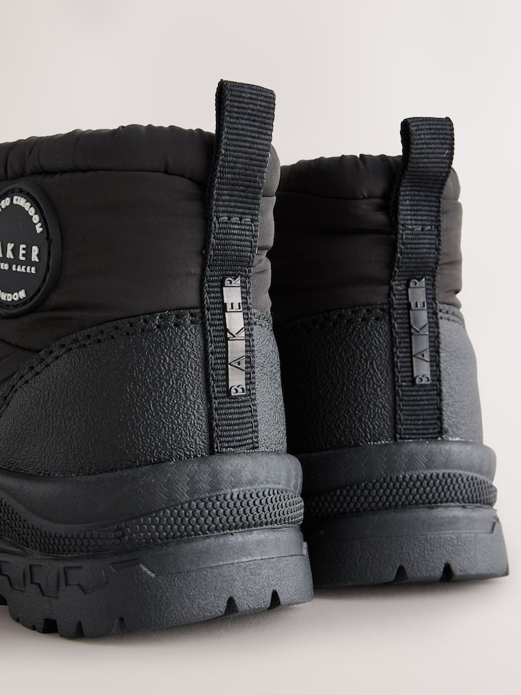 Baker by Ted Baker Black Logo Waterproof Snow Boots - Image 6 of 6 Baker by Ted Baker Black Logo Waterproof Snow Boots - Image 6 of 6