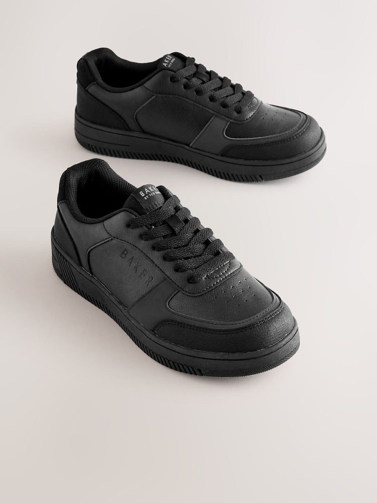 Back to School Black Lace up Chunky Trainers - Image 1 of 5