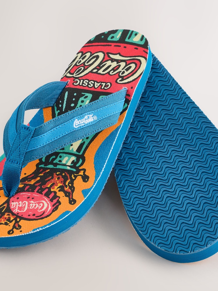 Coca-Cola Textile Flip Flops - Image 5 of 5 Coca-Cola Textile Flip Flops - Image 5 of 5