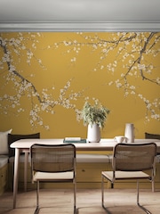 Graham & Brown Turmeric Sakura Fixed Size Mural 2.5m x 4m - Image 1 of 3