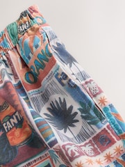 Multi Fanta Print 5 Inch Swim Shorts with Linen - Image 3 of 4