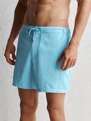 Blue Signature Waffle Texture Ultra Soft 5 Inch Swim Shorts - Image 1 of 9