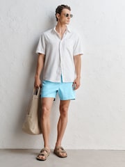 Blue Signature Waffle Texture Ultra Soft 5 Inch Swim Shorts - Image 3 of 9