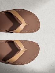 Buttermilk Toe Thong Ankle Strap Sandals - Image 10 of 12