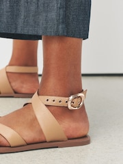 Buttermilk Toe Thong Ankle Strap Sandals - Image 7 of 12
