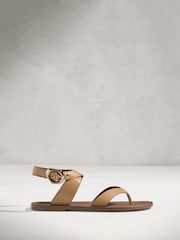 Buttermilk Toe Thong Ankle Strap Sandals - Image 9 of 12