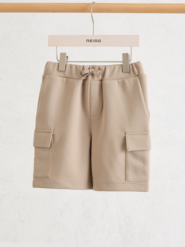Reiss Stone Oliver Interlock-Jersey Cargo Shorts - Image 2 of 4