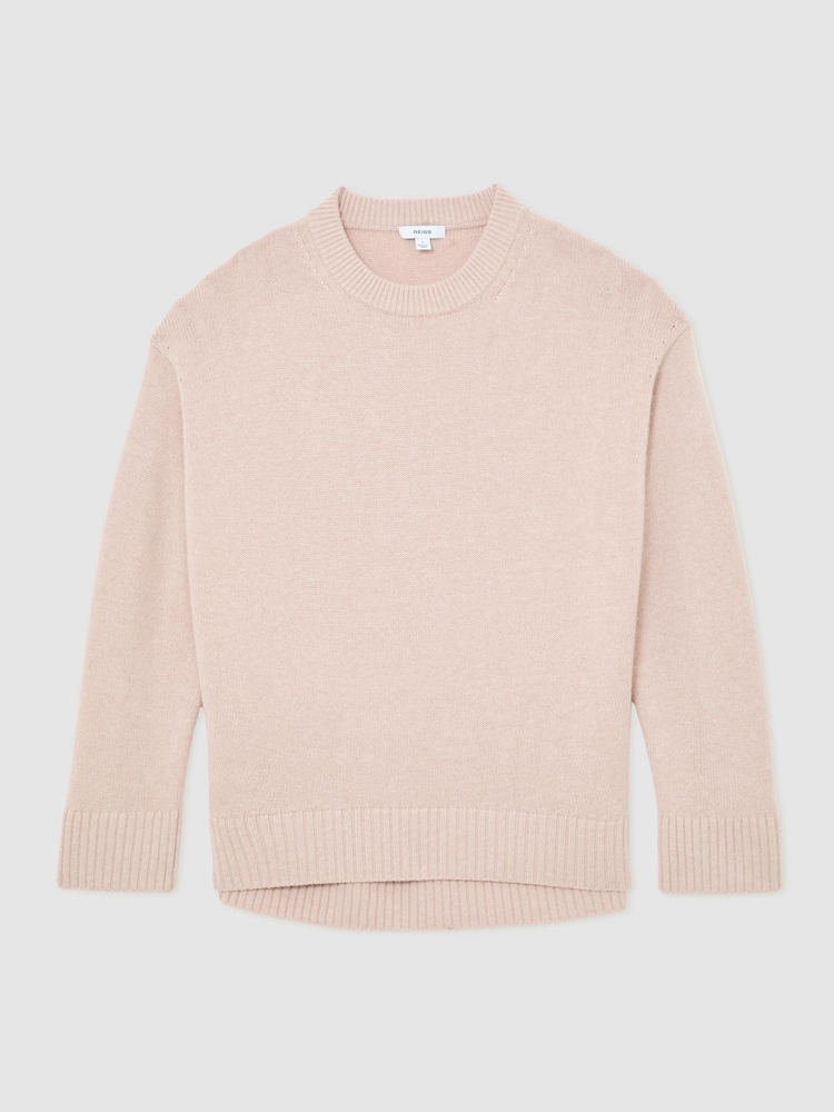 Reiss Blush Ella Wool-Cashmere Crew-Neck Jumper - Image 2 of 8 Reiss Blush Ella Wool-Cashmere Crew-Neck Jumper - Image 2 of 8