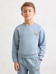 Reiss Pale Blue Epping 13-14 yrs Cotton Dandelion Logo Sweatshirt - Image 2 of 4