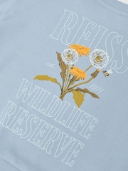 Reiss Pale Blue Epping 13-14 yrs Cotton Dandelion Logo Sweatshirt - Image 4 of 4
