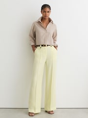 Reiss Taupe Raya Pleated Mule Block-Heel Sandals - Image 4 of 6