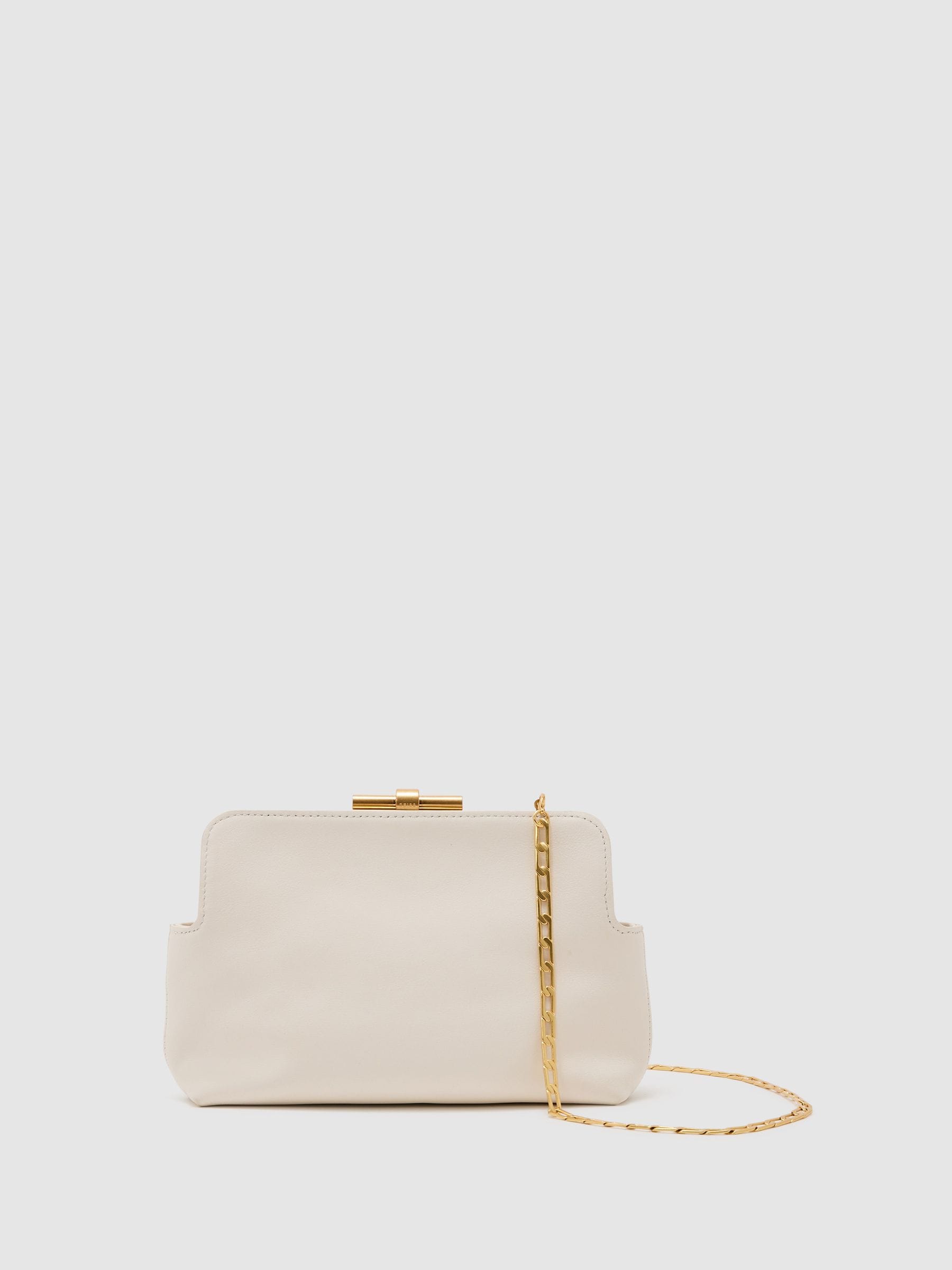 Buy Reiss White Bethany Leather Frame Clutch Bag from Next USA