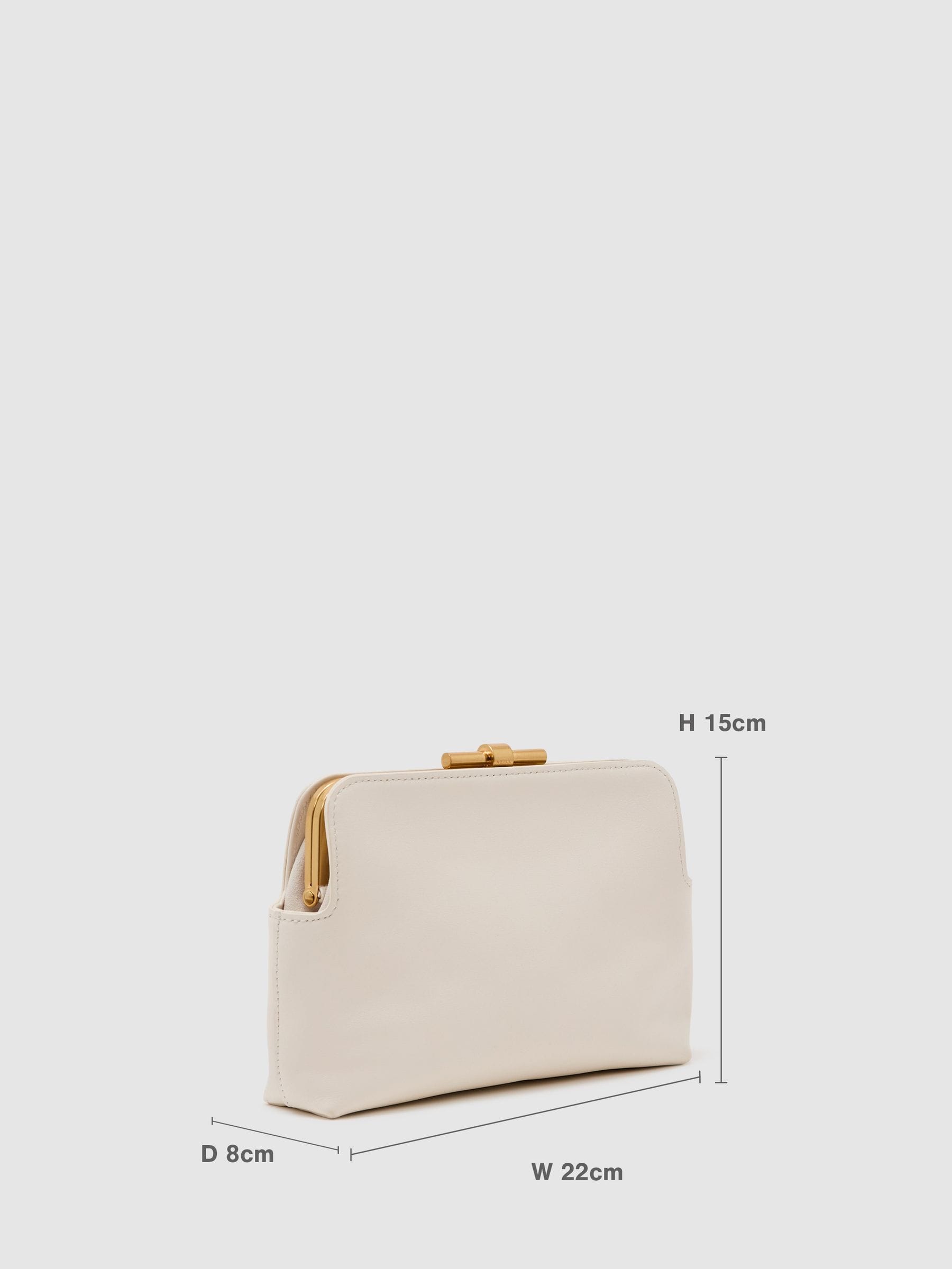 Buy Reiss White Bethany Leather Frame Clutch Bag from Next USA