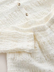 Ecru - Texturiertes Set aus Strickjacke und Weitem Bein (3–16Jahre) - Bild 8 von 8