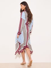 Lipsy Streifen asymmetrischer Saum Midi Kleid - Bild 2 von 5