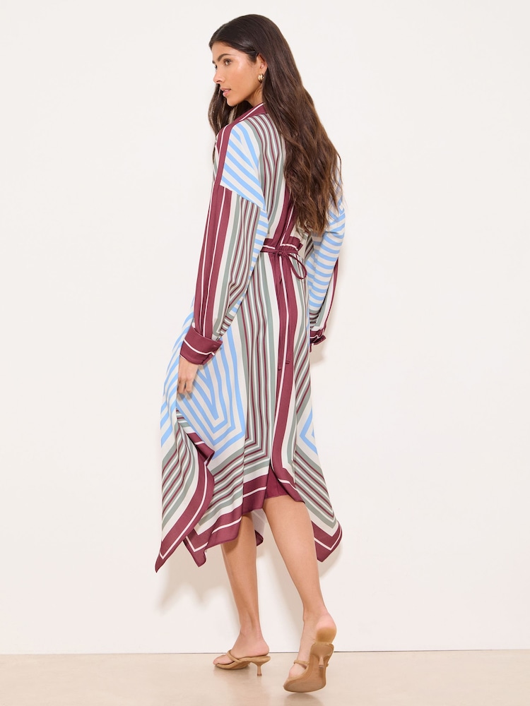 Lipsy Streifen asymmetrischer Saum Midi Kleid - Bild 2 von 5