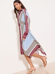 Lipsy Streifen asymmetrischer Saum Midi Kleid - Bild 3 von 5