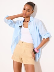 Lipsy Yellow Patch Pocket Denim Shorts - Image 5 of 5