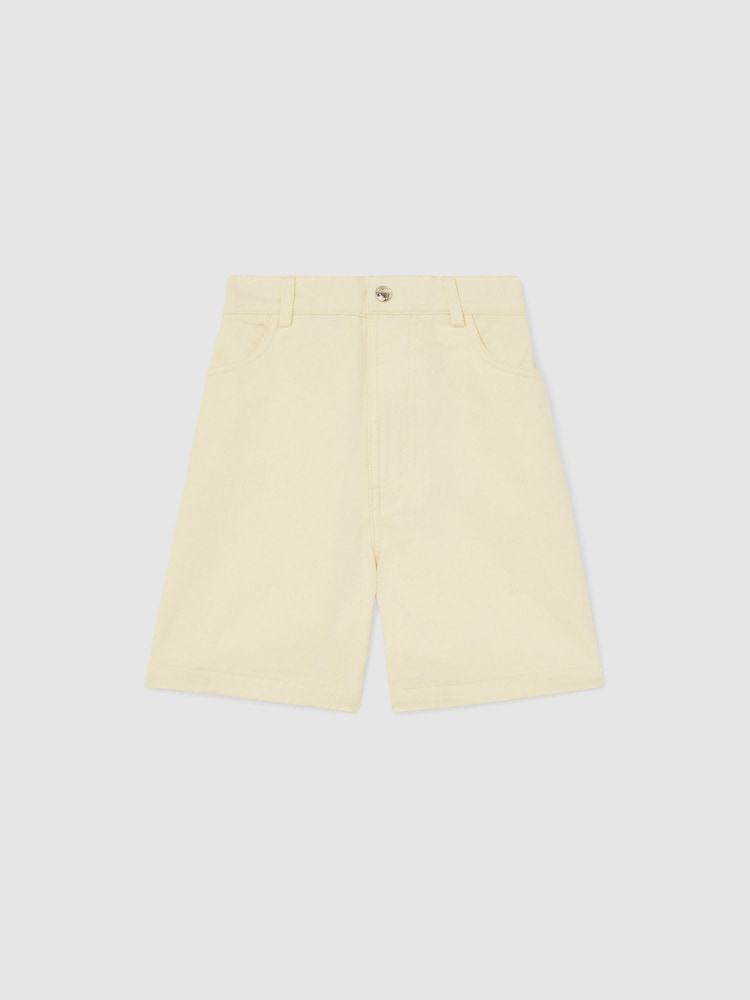 Reiss White Moby 9-13 yrs Cotton Twill Bermuda Shorts - Image 2 of 3 Reiss White Moby 9-13 yrs Cotton Twill Bermuda Shorts - Image 2 of 3