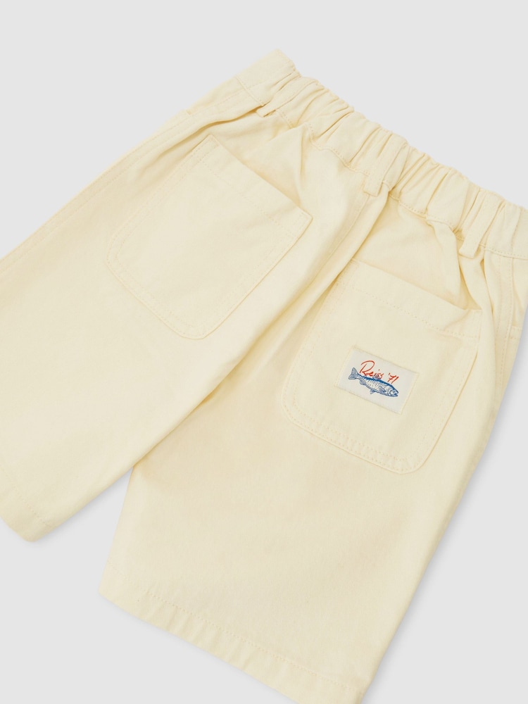 Reiss White Moby 9-13 yrs Cotton Twill Bermuda Shorts - Image 3 of 3 Reiss White Moby 9-13 yrs Cotton Twill Bermuda Shorts - Image 3 of 3