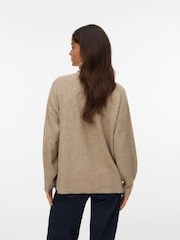 VERO MODA Natural Roll Neck Soft Touch Cosy Knitted Jumper - Image 4 of 4