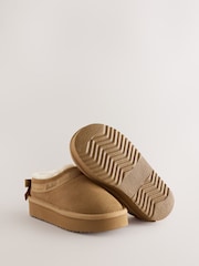 Baker by Ted Baker Tan Brown Warm Lined Suede Slippers - Image 6 of 6