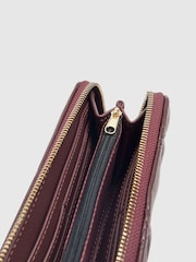 River Island Red Logo Quilted Zip Around Purse with Tassel - Image 5 of 5