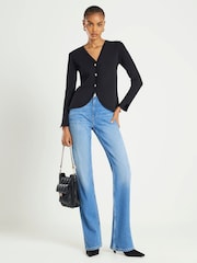 River Island Black Curve Hem Cardigan - Image 3 of 6