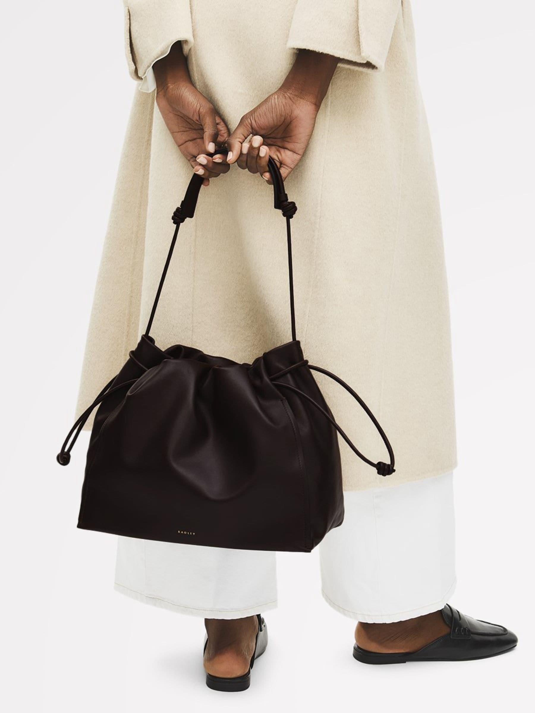 Buy Radley Dark Brown The Roxburgh Large Drawstring Shoulder Bag