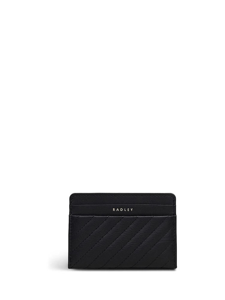 Radley Black Dukes Place Quilt Card Holder - Image 1 of 3 Radley Black Dukes Place Quilt Card Holder - Image 1 of 3