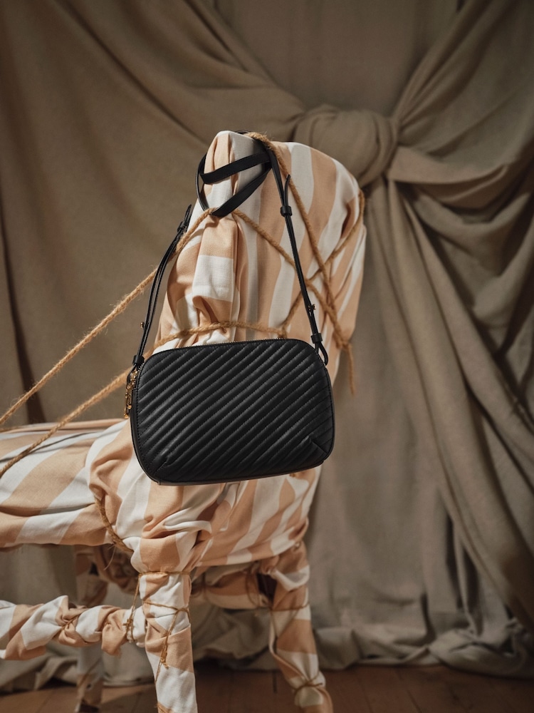 Radley Black Dukes Place Quilt Cross Body Bag - Image 1 of 6 Radley Black Dukes Place Quilt Cross Body Bag - Image 1 of 6