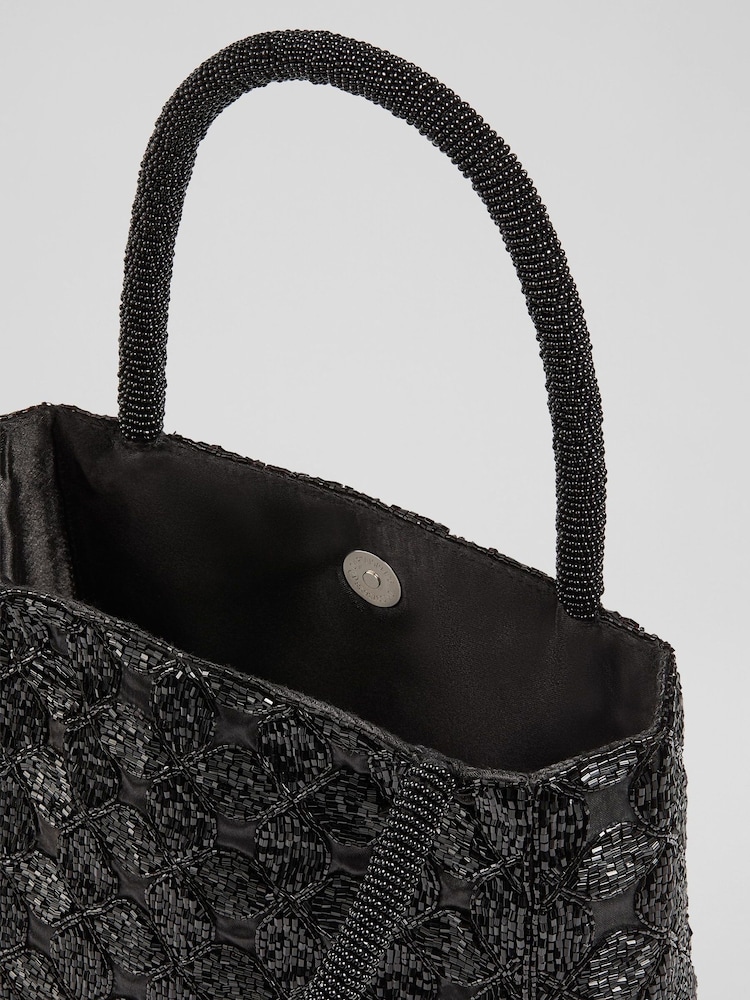 LK Bennett Black Valerie Beaded Bag - Image 3 of 3 LK Bennett Black Valerie Beaded Bag - Image 3 of 3