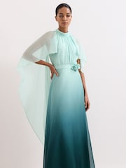 Phase Eight Blue Aspen Cape Dress - Image 3 of 7