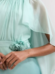 Phase Eight Blue Aspen Cape Dress - Image 4 of 7