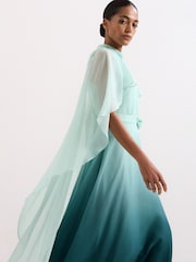 Phase Eight Blue Aspen Cape Dress - Image 5 of 7